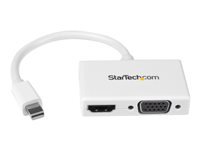 StarTech.com A/V-reseadapter: 2-i-1 Mini DisplayPort till HDMI eller VGA-konverterare - Videokonverterare - DisplayPort - HDMI, VGA - vit - för Apple MacBook Air MDP2HDVGAW