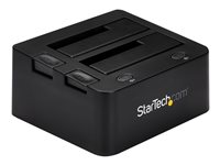 StarTech.com Dual-Bay USB 3.0 to SATA and IDE Hard Drive Docking Station, USB Hard Drive Dock, External 2.53.5 SATA III and IDE (40 pin) SSDHDD Docking Station, Hot-Swap Hard Drive Bays - Top-Loading - Kontrollerkort - 2.5", 3.5" - ATA / SATA 6Gb/s - USB 3.0 - svart - för P/N: SVA12M5NA UNIDOCKU33