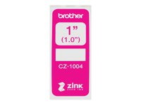Brother CZ-1004 - Rulle (2,54 cm x 5 m) 1 rulle (rullar) löpande etiketter - för Brother VC-500W CZ1004