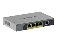 NETGEAR Easy Smart GS105EPP - Switch - hög effekt - L3 - smart - 1 x 10/100/1000 + 4 x 10/100/1000 (PoE+) - skrivbordsmodell, väggmonterbar - PoE+ (120 W) GS105EPP-100EUS