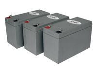 Eaton Tripp Lite Series UPS Replacement Battery Cartridge Kit for select UPS Brands with (3) 12V Batteries - UPS-batteri - 3 x batteri RBC53