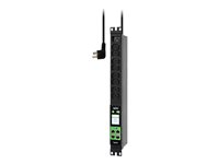 APC EasyPDU EPDU2016M - Kraftdistributionsenhet (kan monteras i rack) - uppmätt - AC 230 V - 3680 VA - 1-fas - Ethernet 10/100/1000, serial, USB - utgångskontakter: 8 (power IEC 60320 C13) - 1U - 19" - 2.5 m sladd - svart EPDU2016M