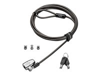 Kensington ClickSafe 2.0 Universal Keyed Laptop Lock - Lås för säkerhetskabel - huvudnyckel - 1.8 m K68108M