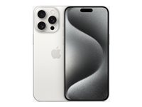 Apple iPhone 15 Pro Max - 5G smartphone - dual-SIM / Internminne 512 GB - OLED-skärm - 6.7" - 2796 x 1290 pixels (120 Hz) - 3 st. bakre kameror 48 MP, 12 MP, 12 MP - front camera 12 MP - vitt titan MU7D3QN/A