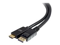 C2G 6ft DisplayPort Male to HDMI Male Passive Adapter Cable - 4K 30Hz - Videokort - DisplayPort hane till HDMI hane - 1.8 m - svart - passiv, stöd för 4K 84433