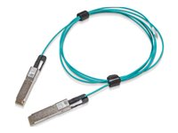 Mellanox - Direktkopplingskabel - QSFP56 till QSFP56 - 130 m - fiberoptisk - SFF-8665 - aktiv, IB dubbel port HDR - havsblå 980-9I44K-00H130