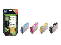 HP 364 - 4-pack - svart, gul, cyan, magenta - bläckpatron/papperssats - för Deskjet 35XX; Photosmart 55XX, 55XX B111, 65XX, 7510 C311, 7520, Wireless B110 SM596EE