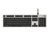 Logitech Gaming G413 - Tangentbord - bakgrundsbelyst - USB - nordisk - tangentbrytare: Romer-G - silver 920-008474