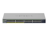 NETGEAR GS748PP - Switch - ohanterad - 24 x 10/100/1000 + 24 x 10/100/1000 (PoE+) - skrivbordsmodell, väggmonterbar - PoE+ (380 W) GS748PP-100EUS