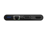 Belkin - Flerportsadapter - USB-C - VGA, HDMI - 1GbE AVC005BTBK