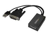 StarTech.com DVI till DisplayPort-adapter med USB-ström - 1920 x 1200 - Videokort - dubbel länk - DVI-D (hane) till DisplayPort (hona) - USB-ström DVI2DP2