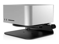 Compulocks Mac Studio Security Stand with Dual Head Coiled Cable Keyed Lock Black - Skrivbordsställ - bordsmonterbar, väggmontering - för Apple Mac Studio MSSTD01CL02H