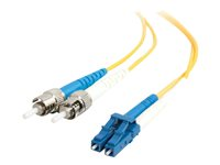 C2G LC-ST 9/125 OS1 Duplex Singlemode PVC Fiber Optic Cable (LSZH) - Patch-kabel - ST enkelläge (hane) till LC enkelläge (hane) - 1 m - 1 m - fiberoptisk - duplex - 9 / 125 mikrometer - OS1 - halogenfri - gul 85595