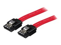 StarTech.com Latching SATA Cable - SATA-kabel - Serial ATA 150/300/600 - SATA (R) till SATA (R) - 15 cm - sprintlåsning - röd - för P/N: 10P6G-PCIE-SATA-CARD, 2P6G-PCIE-SATA-CARD, 4P6G-PCIE-SATA-CARD, 6P6G-PCIE-SATA-CARD LSATA6