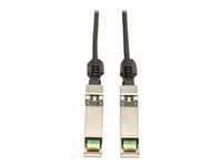 Eaton Tripp Lite Series SFP+ 10Gbase-CU Passive Twinax Copper Cable, SFP-H10GB-CU1M Compatible, Black, 1M (3.28 ft.) - Direktkopplingskabel - SFP+ (hane) till SFP+ (hane) - 1 m - dubbelaxlad - svart N280-01M-BK