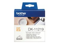 Brother DK-11219 - Svart på vitt - Rulle (1,2 cm) 1200 stk (1 rulle/rullar x 1200 etiketter - för Brother QL-1050, QL-500, QL-550, QL-560, QL-570, QL-650, QL-720 DK11219