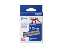 Brother TZe-R931 - Satin - svart på silver - Rulle (1,2 cm x 4 m) 1 kassett(er) bandtejp - för Brother PT-D210, D600, H110, H200; P-Touch PT-1005, D450, H107; P-Touch Cube Plus PT-P710 TZER931