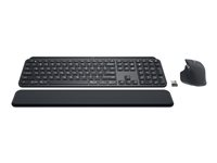 Logitech MX Keys Combo for Business - 2:a generationen - sats med tangentbord och mus - bakgrundsbelyst - trådlös - Bluetooth LE - AZERTY - fransk - grafit 920-010927