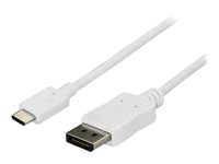 StarTech.com 1,8 m USB-C till DisplayPort-kabel - 4K 60Hz - Vit - DisplayPort-kabel - USB-C (hane) till DisplayPort (hane) - Displayport 1.2/Thunderbolt 3 - 1.8 m - 4K60Hz (3840 x 2160) stöd - vit CDP2DPMM6W