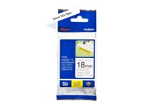 Brother TZe-S241 - Stark häftning - svart på vitt - Rulle (1,8 cm x 8 m) 1 kassett(er) bandlaminat - för P-Touch PT-E550; P-Touch Cube PT-P910; P-Touch Cube Plus PT-P710; P-Touch Cube Pro PT-P910 TZES241