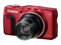 Canon PowerShot SX700 HS - Digitalkamera - kompakt - 16.1 MP - 30x optisk zoom - Wi-Fi, NFC - röd 9339B011