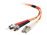 C2G LC-ST 50/125 OM2 Duplex Multimode PVC Fiber Optic Cable (LSZH) - Nätverkskabel - ST-läge (multi-mode) (hane) till LC multiläge (hane) - 10 m - 10 m - fiberoptisk - duplex - 50/125 mikron - OM2 - halogenfri - orange 85497
