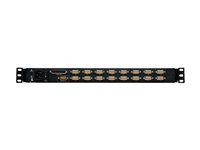 Eaton Tripp Lite Series 16-Port Rack Console KVM Switch 19" LCD PS2/USB Cables 1U - KVM-konsol med omkopplare för tangentbord/video/mus - 16 portar - 19" - kan monteras i rack - 1280 x 1024 @ 75 Hz - VGA - svart - 1U B020-U16-19-K
