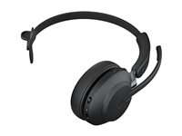 Jabra Evolve2 65 MS Mono - Headset - på örat - konvertibel - Bluetooth - trådlös - USB-C - ljudisolerande - svart - med laddningsställ - Certifierad för Microsoft-teams 26599-899-889