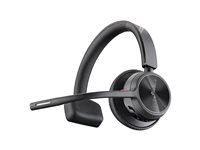 HP Poly Voyager 4310 - Voyager 4300 UC series - headset - på örat - Bluetooth - trådlös, kabelansluten - USB-C, USB-A via Bluetooth-adapter - svart - Certifierad för Microsoft-teams 77Y95AA
