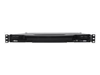 Eaton Tripp Lite Series DisplayPort IP KVM Console Switch 16Port 17in LCD Dual Rail 1URM - KVM-konsol med omkopplare för tangentbord/video/mus - 16 portar - USB - 17" - kan monteras i rack - 1920 x 1080 Full HD (1080p) @ 60 Hz - 16xDisplayPort - svart - 1U - TAA-kompatibel B030-DP16-17DIP