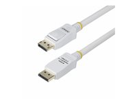 StarTech.com 6ft White VESA Certified DisplayPort 1.2 Cable with Latches - DisplayPort-kabel - DisplayPort (hane) spärrad till DisplayPort (hane) spärrad - DisplayPort 1.2 - 1.8 m - halogenfri, passiv, 4K60Hz stöd, 1080p stöd 240 Hz, 2K144Hz stöd - vit DP12-CABLE-6FTW