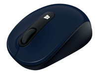Microsoft Sculpt Mobile Mouse - Mus - höger- och vänsterhänta - optisk - 3 knappar - trådlös - 2.4 GHz - trådlös USB-mottagare - ullblå 43U-00013