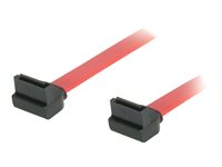 C2G 90° to 90° Right Angle - SATA-kabel - Serial ATA 150/300/600 - SATA (hona) till SATA (hona) - 50 cm - 90° anslutning, högervinklad kontakt - röd 81826