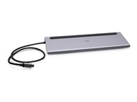 C2G USB-C 10-in-1 Triple Display Docking Station with HDMI, DisplayPort, VGA, Ethernet, USB, SD Card Reader, 3.5mm Audio and Power Delivery up to 100W - 4K 30Hz - Dockningsstation - USB-C - HDMI, DP, VGA - 1GbE C2G54542
