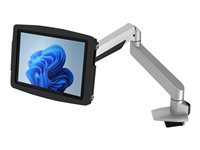 Compulocks Surface Pro 8-10 Space Enclosure Articulating Arm Mount Black - Monteringssats (VSA-adapter, hölje, vridbar arm, montering på skrivbord) - justerbar arm - för surfplatta - låsbar - höggradig aluminium - svart, silver - skärmstorlek: 13" - för Microsoft Surface Pro 8, Pro 9 660REACH580SPSB