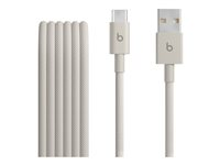 Beats - USB-kabel - USB (hane) till 24 pin USB-C (hane) - USB 2.0 - 1.5 m - flätad kabel, förstärkt design, USB Fast Charge (15W) - överspänningssten MDGJ4ZM/A