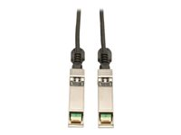 Eaton Tripp Lite Series SFP+ 10Gbase-CU Passive Twinax Copper Cable, SFP-H10GB-CU2M Compatible, Black, 2M (6.56 ft.) - Direktkopplingskabel - SFP+ (hane) till SFP+ (hane) - 2 m - dubbelaxlad - svart N280-02M-BK