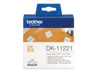 Brother DK-11221 - Svart på vitt - 23 x 23 mm 1000 etikett (er) etiketter - för Brother QL-1050, 1060, 1110, 500, 550, 560, 570, 580, 600, 650, 700, 710, 720, 820 DK11221