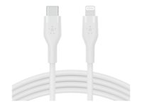 Belkin BoostCharge - Lightning-kabel - 24 pin USB-C hane till Lightning hane - 2 m - vit CAA009BT2MWH