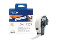Brother DK-11203 - Svart på vitt - 17 x 87 mm 300 etikett (er) (1 rulle/rullar x 300 etiketter för filmappar - för Brother QL-1050, 1060, 1110, 500, 550, 560, 570, 580, 600, 650, 700, 710, 720, 820 DK11203