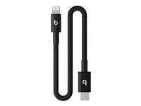 Beats - Lightning-kabel - 24 pin USB-C hane till Lightning hane - 20 cm - bultsvart - flätad kabel, förstärkt design, snabbladdning MEQM4ZM/A
