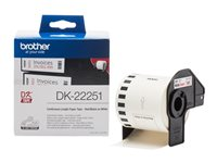 Brother DK22251 - Svart/röd på vitt - Rulle (6,2 cm x 15,24 m) 1 rulle (rullar) löpande etikettpapper DK22251