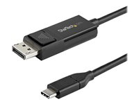 StarTech.com USB C till DisplayPort 1.2-kabel på 1 m för 4K vid 60 Hz - dubbelriktad vändbar videokabeladapter för DP till USB-C eller USB-C till DP - HBR2/HDR - USB Type C/TB3-skärmkabel - DisplayPort-kabel - USB-C (hane) till DisplayPort (hona) - USB 3.1 / Thunderbolt 3 / DisplayPort 1.2 - 1 m - stöd för 4K, aktiv - svart CDP2DP1MBD