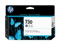 HP 730 - 130 ml - grå - original - DesignJet - bläckpatron - för DesignJet SD Pro MFP, T1600, T1600dr, T1700, T1700dr, T1708, T1708dr, T2600, T2600dr P2V66A