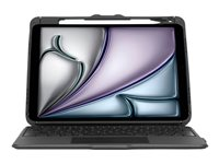 Targus Versavu - Tangentbord och foliefodral (tangentbordshölje) - med pekdyna - bakgrundsbelyst - trådlös - Bluetooth 5.0 - QWERTY - brittisk - svart THZ967UK