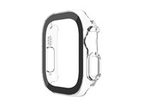 Belkin SCREENFORCE TemperedCurve - Stötsskydd för smartwatch - 2-i-1 - polykarbonat, tempererat glas (9H) - klar - för Apple Watch Ultra, Ultra 2 OWA001ZZCL