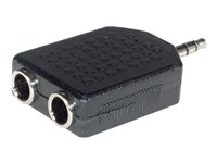 C2G - Ljudsplitter - stereojack hona till mini-phone stereo 3.5 mm hane 80468