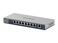 NETGEAR GS108MX - Switch - ohanterad - 8 x 10/100/1000 + 1 x 10Gb Ethernet - skrivbordsmodell, väggmonterbar - för NETGEAR AGM731F; ProSafe AGM731F, AGM732F, AGM734, AXM761, AXM762, AXM764 GS108MX-100EUS