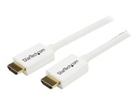 StarTech.com 3m/10 ft CL3 Rated HDMI Cable with Ethernet, In Wall Rated HDMI Cable 4K 30Hz, UHD High Speed HDMI Cable 10.2 Gbps Bandwidth, 4K Ultra HD HDMI 1.4 Video / Display Cable, 30AWG - Long White HDMI Cable - HDMI-kabel - HDMI hane till HDMI hane - 3 m - dubbelt skärmad - vit HD3MM3MW