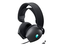 Alienware Tri-Mode Wireless Gaming Headset AW725H - Headset - fullstorlek - Bluetooth/radiofrekvens 2,4 GHz - trådlös, kabelansluten - 3,5 mm kontakt - Dark Side of the Moon AW725H-G-DEAM